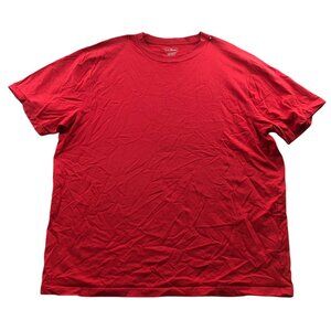 L.L. Bean Mens T-Shirt 2XLT Short Sleeve Crew Neck Red Traditional Casual Tee